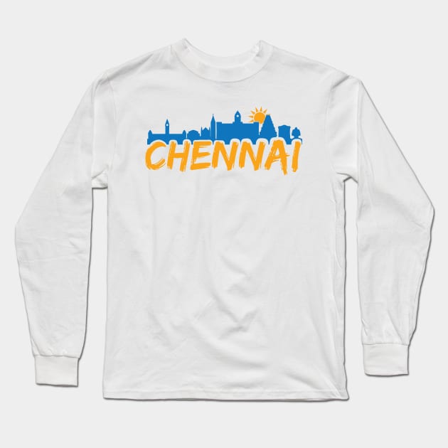 I love Madras Chennai Tamil Language Quote Long Sleeve T-Shirt by alltheprints